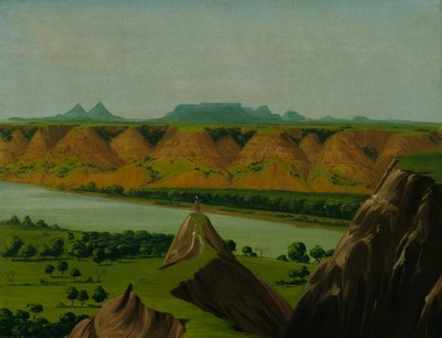 密苏里河上游的大拐弯，距圣路易斯 1900 英里 作者 乔治·卡特琳