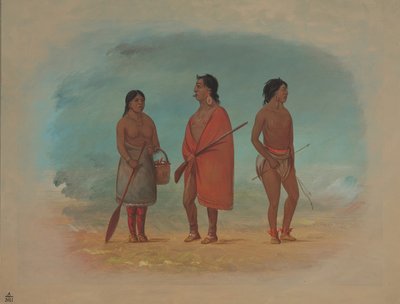博托库多酋长、他的妻子和一个年轻人，1854-1869。 作者 乔治·卡特琳