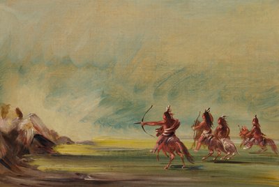 科曼奇人给药石的箭，1837-1839。 作者 乔治·卡特琳
