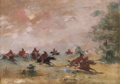 科曼奇战队，骑着野马，1834-1837。 作者 乔治·卡特琳
