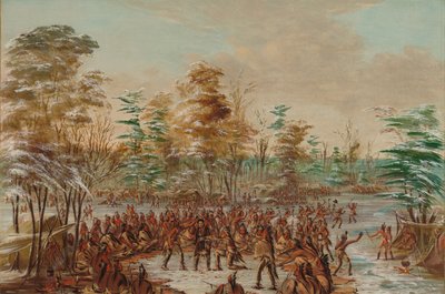 德-通蒂在易洛魁村起诉要求和平。1680年1月2日，18471848年。 作者 乔治·卡特琳