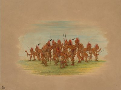 发现之舞--绍基，1861年。 作者 乔治·卡特琳
