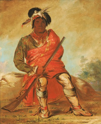 Eteh-ée-fix-e-co，无心之鹿，酋长，1838年。 作者 乔治·卡特琳
