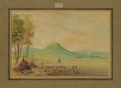 1686年4月，1847-48年，探险队在德克萨斯草原上扎营 作者 乔治·卡特琳