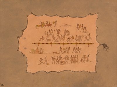 苏族长袍的传真，18611869年。 作者 乔治·卡特琳
