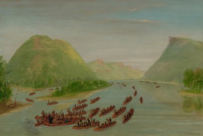 亨内平神父和两个同伴被苏族人俘虏。1680年4月，18471848年。 作者 乔治·卡特琳