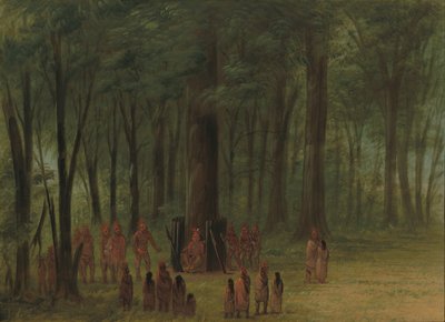 黑鹰的葬礼--绍基，18611869年。 作者 乔治·卡特琳
