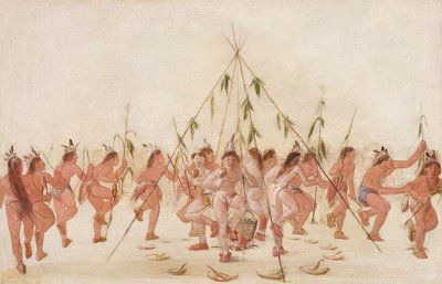 绿玉米舞，希达萨人 作者 乔治·卡特琳