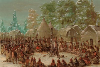 拉萨尔党在伊利诺伊村的盛宴。1680年1月2日，18471848年。 作者 乔治·卡特琳