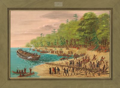 发射新来的人。 1679年7月，1847-48年 作者 乔治·卡特琳