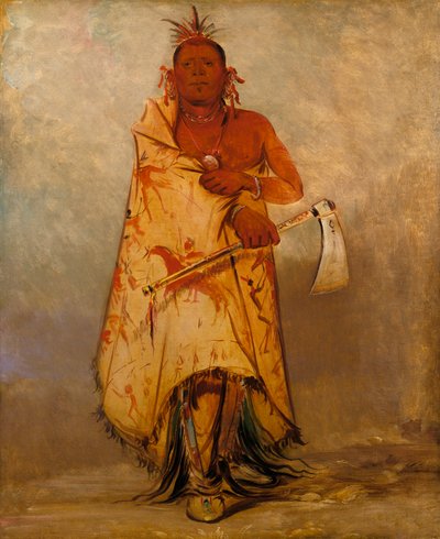 Le-sháw-loo-láh-le-hoo，大麋鹿，Skidi（狼）波尼族酋长 作者 乔治·卡特琳