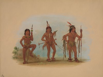 伦瓜族药师与两名勇士，1854年至1869年。 作者 乔治·卡特琳