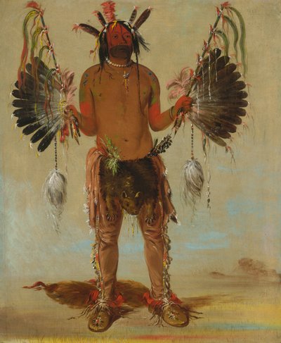 Mah-tó-he-ha，老熊，一个药师，1832年。 作者 乔治·卡特琳