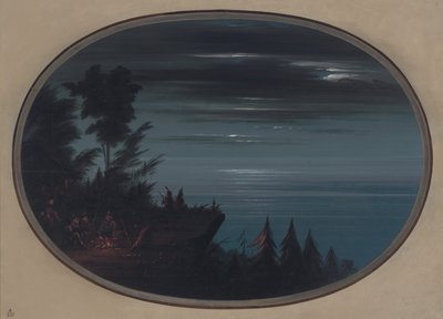 纳亚斯村的夜晚，18551869。 作者 乔治·卡特琳