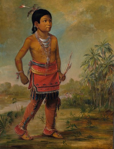 奥西奥拉-尼克-诺-奇，一个男孩，1840年。 作者 George Catlin