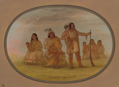 奥西奥拉和四个塞米诺利印第安人，1861-869年。 作者 乔治·卡特琳