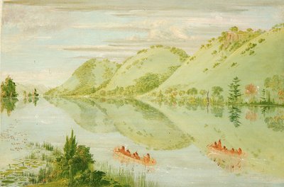 Prairie du Chien 上风景如画的悬崖 作者 乔治·卡特琳