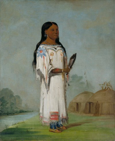 Seet-sé-be-a，正午的太阳，一个漂亮的女孩，1832年。 作者 乔治·卡特琳