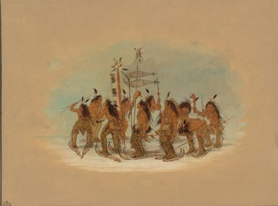 雪鞋舞--奥吉布韦，18611869。 作者 乔治·卡特琳