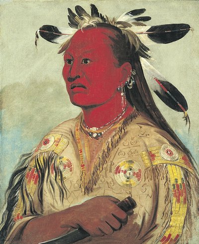 斯坦-乌-帕特，血手，部落首领，1832年。 作者 乔治·卡特琳