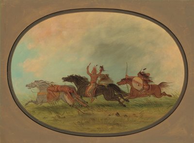 刮削者刮削--波尼人和夏安人，1861-869年。 作者 乔治·卡特琳
