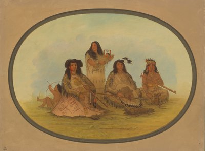苏族首领与几个印第安人，1861-869年。 作者 乔治·卡特琳