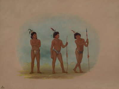奥卡的三个孩子，1854-1869。 作者 乔治·卡特琳