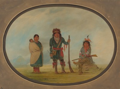 三名米麦克印第安人，18611869年。 作者 乔治·卡特琳