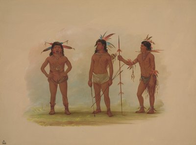 三个奥马瓜人，1854-1869。 作者 乔治·卡特琳