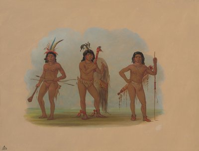 三名祖鲁马蒂印第安人，1854年至1869年。 作者 乔治·卡特琳