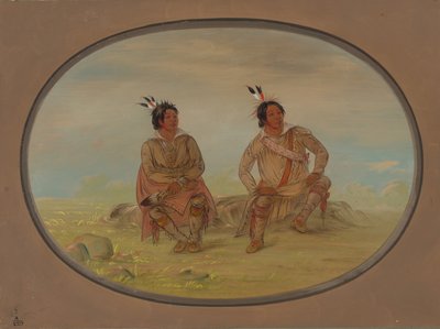 两个乔克托印第安人，18611869年。 作者 乔治·卡特琳