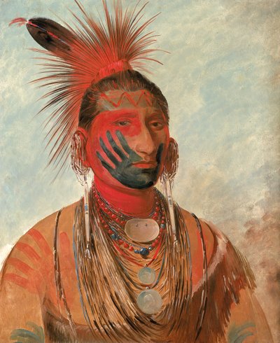 瓦什-卡-蒙亚，快速的舞者，一个战士，1844-1845。 作者 乔治·卡特琳