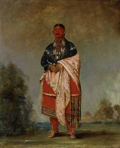 奇奥库克的妻子，1835年。 作者 乔治·卡特琳