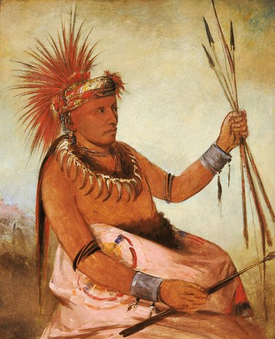 Wos-cóm-mun，忙碌的人，一个勇敢的人，1832年。 作者 乔治·卡特琳