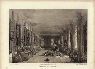 Naworth，Cumberland（lithotint） 作者 乔治·卡特莫尔