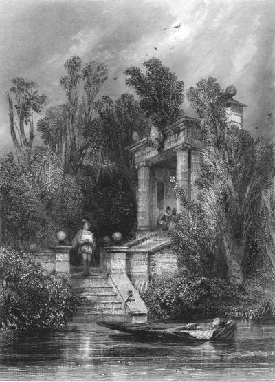 浮士德的场景。玛格丽特在避暑山庄遇见浮士德，约1870年 作者 乔治·卡特莫尔