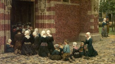 1876年荷兰Zuyder Zee渔村的高质量 作者 乔治·克劳森