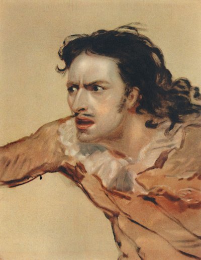 埃德蒙·基恩（Edmund Kean）饰：吉尔斯爵士（Gilles Overreach），《用一种新的方式来偿还旧债》，c1816，1948年。 作者 乔治·克林特