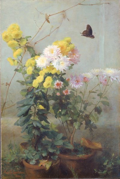 秋天的阳光，1880年。 作者 乔治·科克兰·兰丁