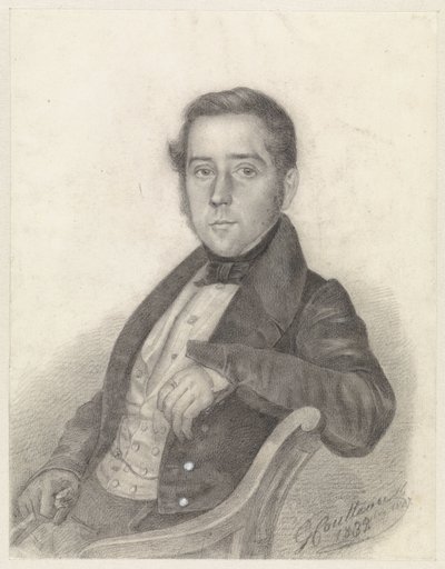 一位坐着的绅士肖像 作者 George Coutteau
