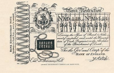 讽刺钞票：犯罪，惩罚和抗议，1819年，1894年 作者 乔治·克鲁克申克