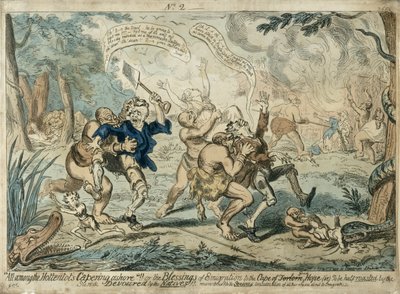 所有的Hottentots Capering Ashore ...，1819年9月7日出版 作者 乔治·克鲁克申克