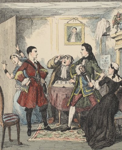 Jack Sheppard的无畏，Jack Sheppard的插图：William Harrison Ainsworth的浪漫，1839年出版（手工蚀刻） 作者 乔治·克鲁克申克