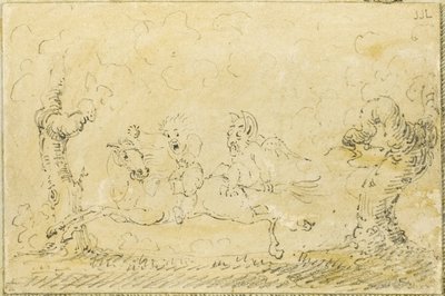 漫画场景 I 作者 乔治·克鲁克申克