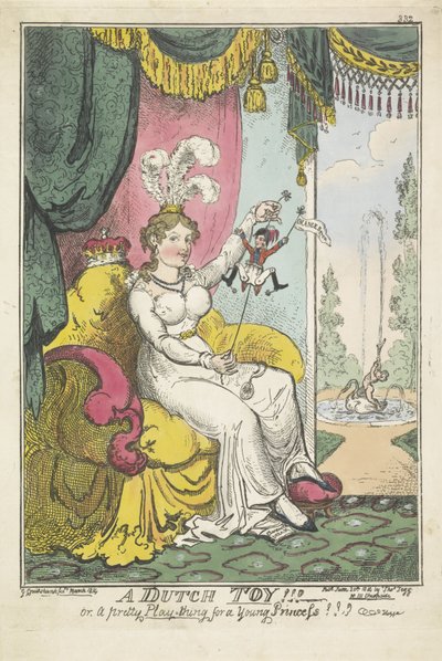 De prins van Oranje als speeltje voor prinses Charlotte，1814 年
荷兰玩具- 或者，小公主的漂亮玩物！！！(物品上的标题） 作者 托马斯·泰格