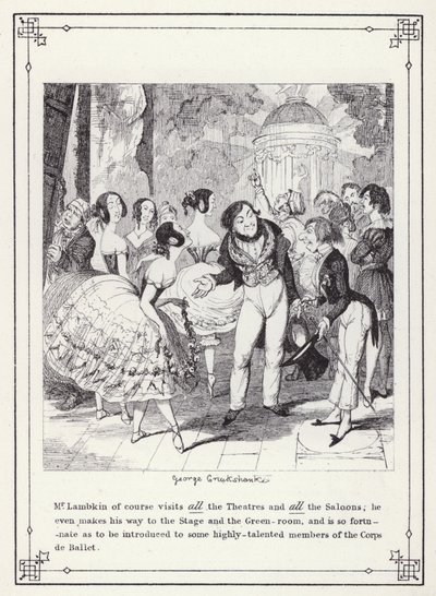 单身汉自己的书插图，或兰姆金先生的进步（绅士）（版画） 作者 乔治·克鲁克申克