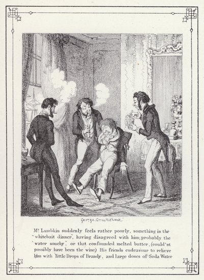 Illustration for The Bachelors Own Book, or The Progress of Mr Lambkin (Gent) (engraving) 作者 乔治·克鲁克申克