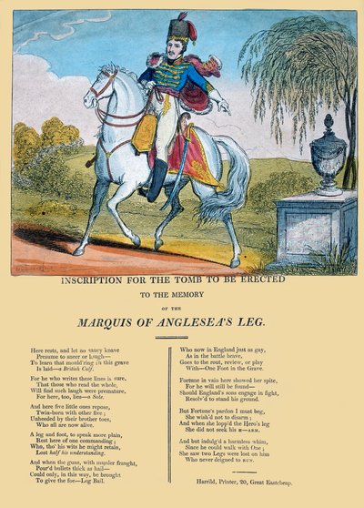 由R. Harrild出版的坟墓铭文，以纪念安格尔西侯爵的腿，1815年 作者 乔治·克鲁克申克