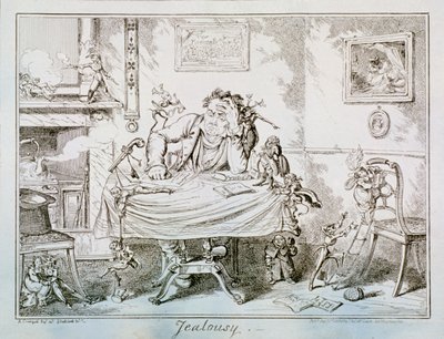 妒忌》，1835年 作者 乔治·克鲁克申克