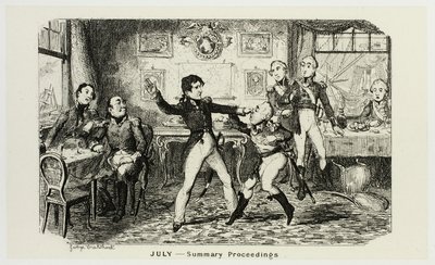 七月 - 乔治-克鲁克申克（George Cruikshank）为《漫画年鉴》绘制的钢版画的议事纪要：1835-1853 作者 乔治·克鲁克申克